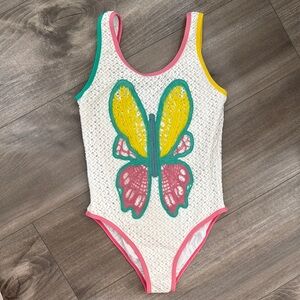 Stella McCartney Kids White One Piece with Butterfly Design